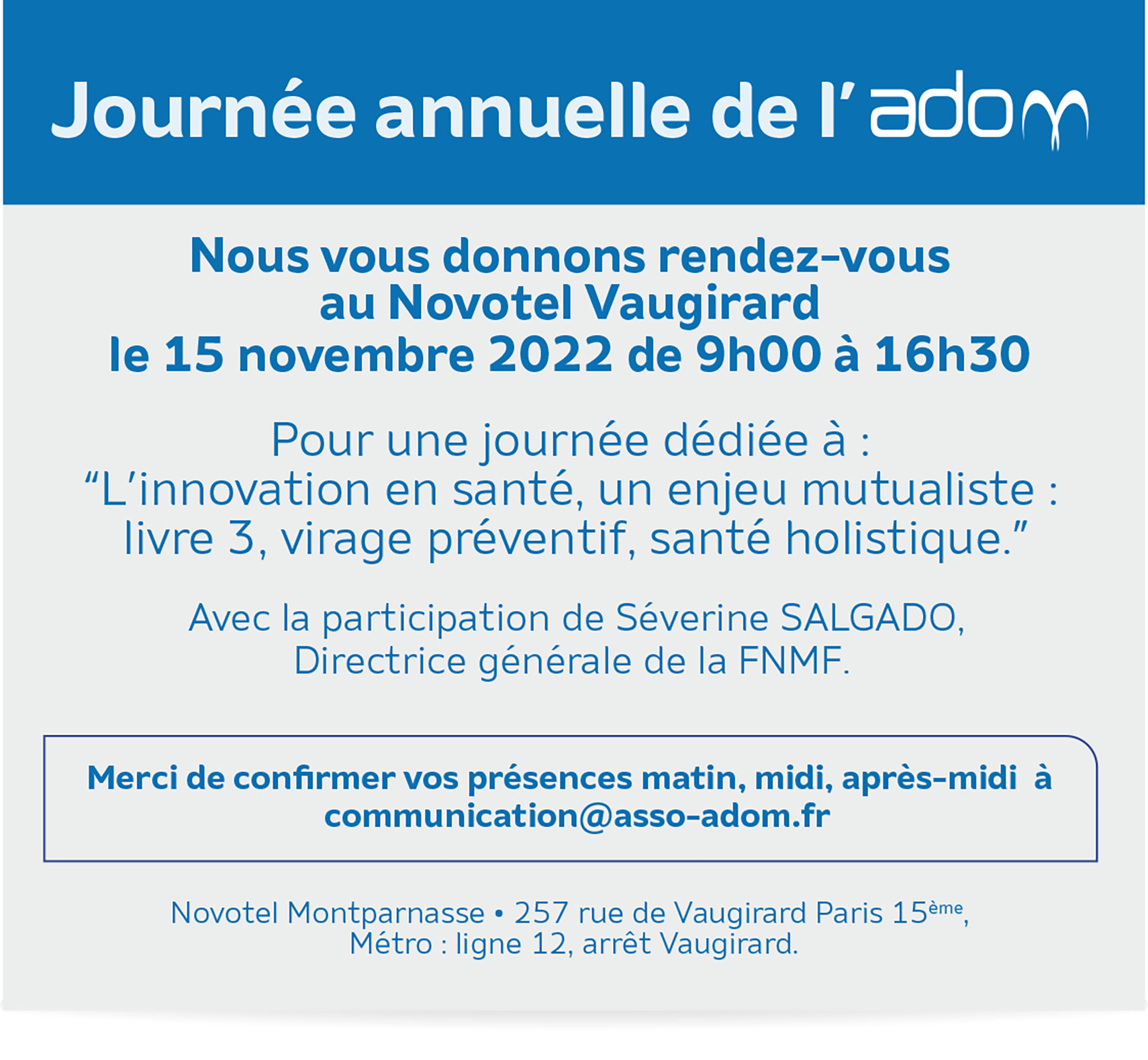 Journée Annuelle ADOM du 15 novembre 2022